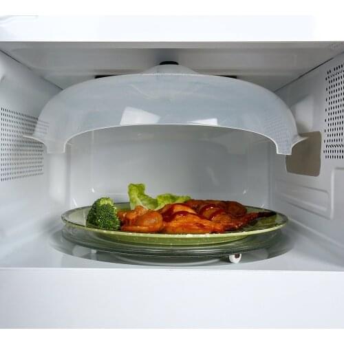 ABS Transparent Magnetic Microwave Plate Cover with Steam Vents Cover Heating Food Evenly Cookware Accessories Kitchen Tools