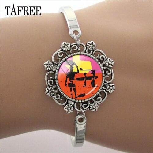 TAFREE Summer Beach surfing bracelet Lace Handmade bangle Minimalist Surf Ocean Wave Jewelry Bracelet for women SF25