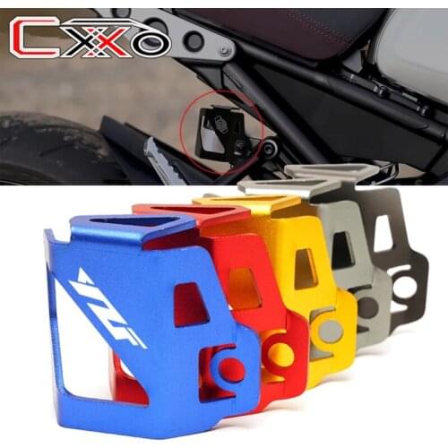 LOGO YZF Motorcycle Rear Fluid Reservoir Guard Cover Protector for For Yamaha YZFR25 YZFR6 YZFR3 YZFR1 yzf r25 r6 r3 r1