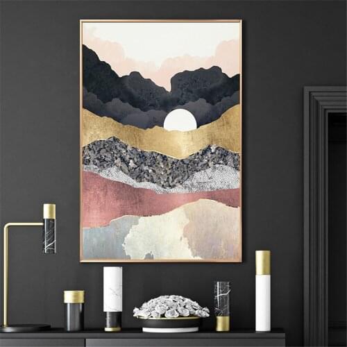 Wall Art Morandi Desert Desolation Abstract Color Painting Canvas Painting Poster Art Picture Living Room Office Home Decoration