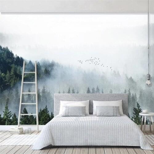Milofi custom 3D wallpaper mural modern fresh cloud forest series Nordic living room background wall home decoration wallpaper