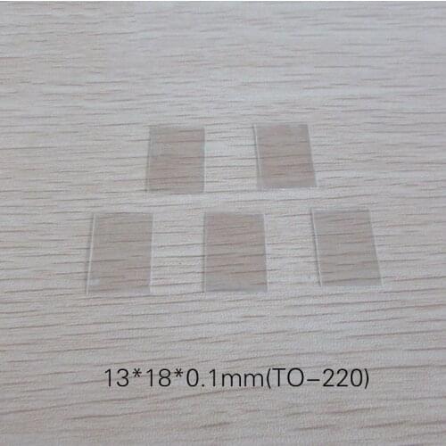 Natural Transparent Mica Sheet Mica Plate TO-220 13x18x0.1mm Thermal Conductive Mica Sheet Insulation Sheet