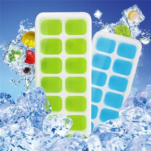 New 14 Grids Silicone Ice Ball Mold Kitchen Bar Ice Cube Tray Molds With Clear Cover BPA Free Silicone Chocolate Mold Ice Maker