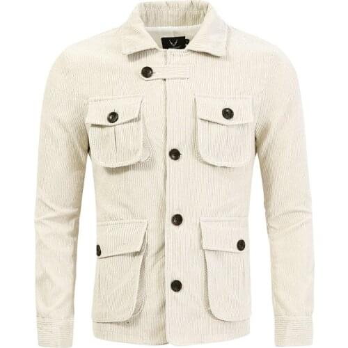OLOMLB Mens Corduroy Jackets