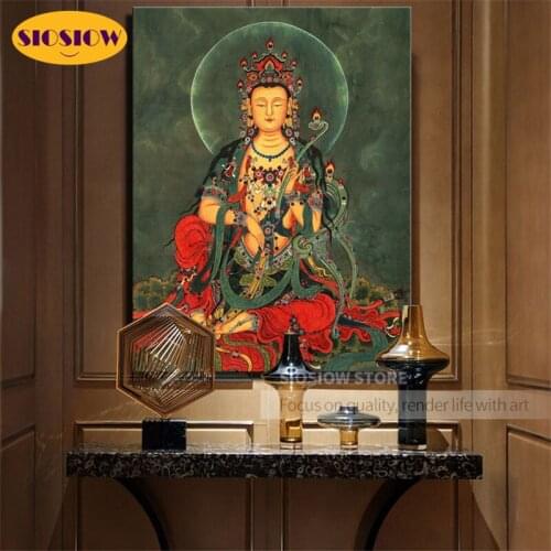 Full Drill 5d Diy Diamond Painting Bodhisattva Square 3d Daimond Embroidery Mosaic Cross Stitch Kits Buddha Religious Icon Deco