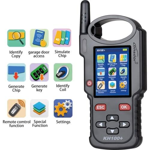 Lonsdor KH100+ Key Programmer Full Featured Key Mate Generate Remote/Smart Key/Simulate Chip/IC ID Card for Car Key Programmer