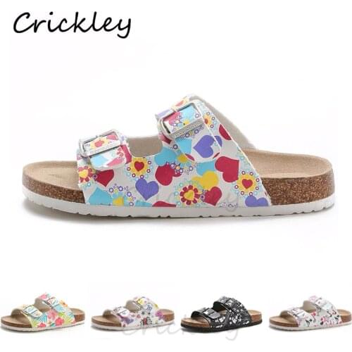 2020 New Children Fashion Cork Slippers Summer High Quality Printing Kids Slippers for Boys Girls Soft Comfortable Beach Slipper