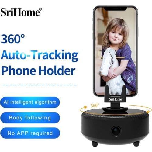 Srihome SH007 360 Degree Face Tracking Gimbal Stabilizer AI Robot Auto Cameraman Phone Holder Auto Motion Smart Follow Bracket