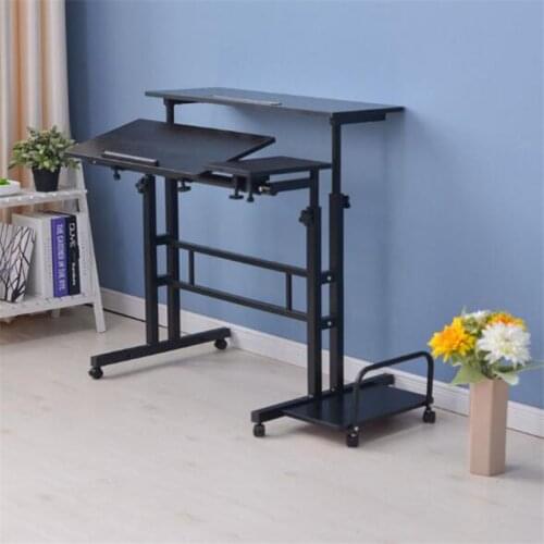 Standing computer desk working table modern PC Laptop desk with keyboard mouse tray for home office working