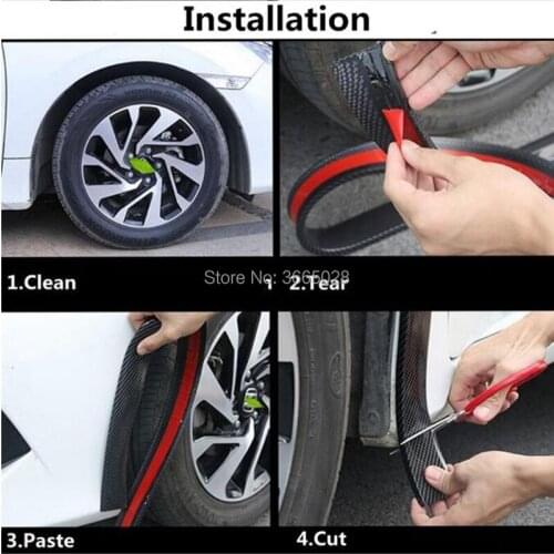 Universal 1.5Mx3.5CM Rubber Car Anti-collision Mudguard Trim Wheel Arch Protection Moldings Wheel Protection Wheel Sticker