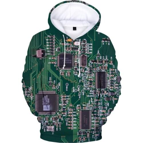 Electronic Chip 3D Printed Funny Hoodies Men Women Fashion Casual Harajuku Hoody Pullovers Unisex Hip Hop Oversized Hoodie