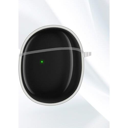 448F Protective Housings Case with Keychain, Transparent TPU Case Skin Cover for-OPPO Enco Play Earbuds Charging Case