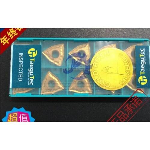 10pcs TNMG WNMG080404-MT TT5100 TaeguTec cnc Lathe Carbide Negative Triangular Inserts Cutting Tools from Isca