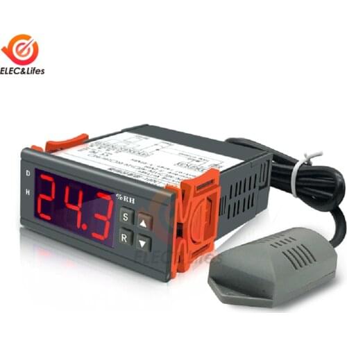 13001 110V 220V 10A Digital Humidity Controller 1%-99% RH Hygrometer Controller With Humidity Sensor Delay Protection Function