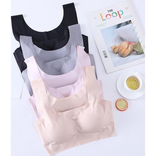 3PCS Women Soft Thin Push Up Bra Ice Silk Seamless Bra Sexy Lingerie One-Piece Bralette Comfortable Brassiere Female Underwear