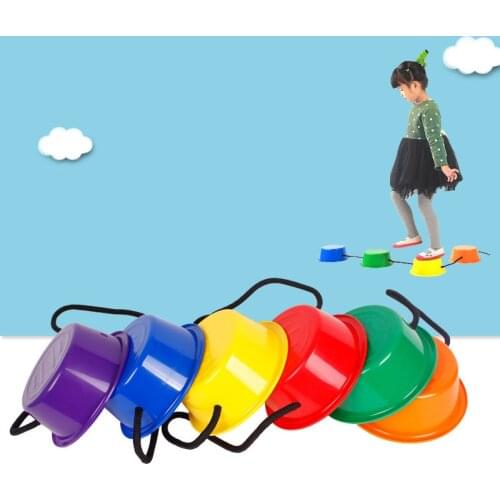 6pcs/set Stepping Stones Kids Balance Step Bucket Children Toddler Sensory Play Indoor Outdoor Toys Sport Game Kids Fitness Toys