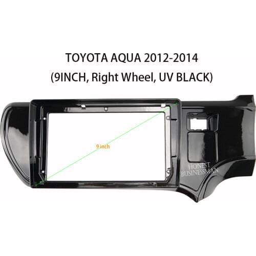 9 inch Fasxia Car Audio Frame Car Radio Fascia,gps navigation fascia panel is suitable for 2012-2014 TOYOTA AQUA