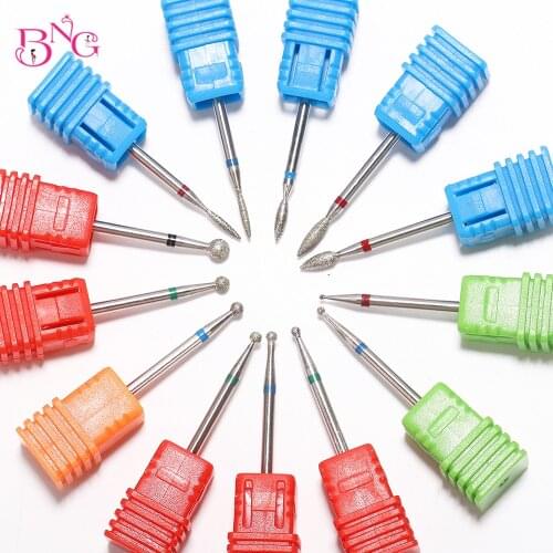 BNG 1pcs Rotary Burr Pedicure Nails Carbide Diamond Cutter Nail Drill Bits For Manicure Tools Electric Nail Accessoires Nail Bo