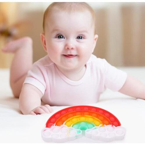 Children Fun Pressure Reduction Toy Fun Push Fidget Decompression Toys Finger Exercise Board Squeezing Vent Toys