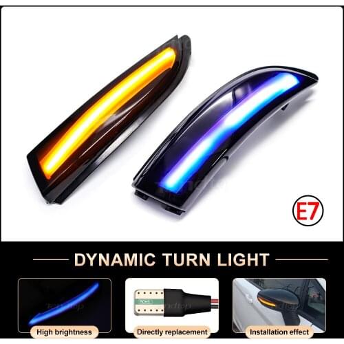 LED Side Wing Rearview Mirror Dynamic Indicator Turn Signal Blinker Repeater Light For Ford Fiesta MK8 19+ Mk7 B-Max 2008-2017