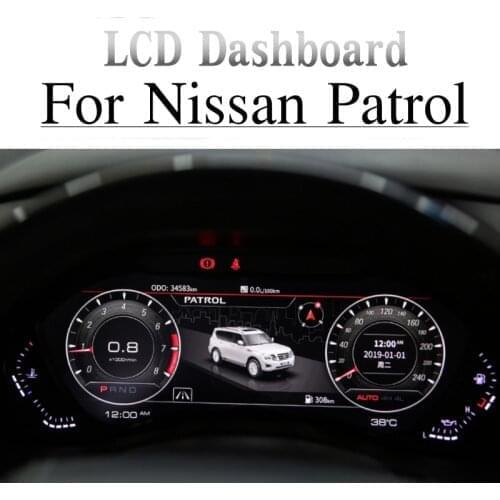 Android Car Dashboard Instrument Display Screen For Nissan Patrol Y62 Multimedia Player Digital Panel