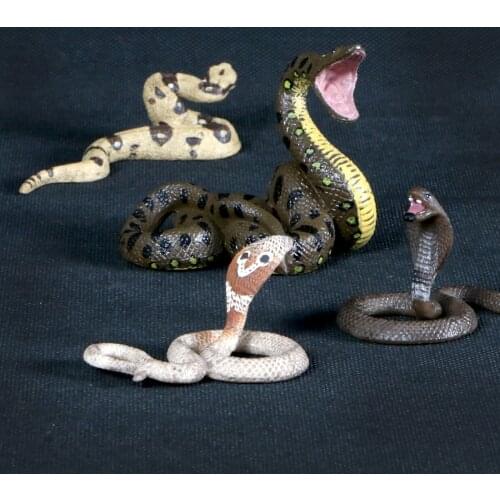Simulation Wild Animals Snake Cobra Python Figurines Models Action Toy Figures Mini Snake PVC Plastic Kids Toys