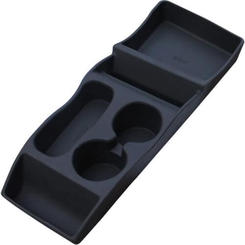 JY Silicone Storage Box Console Container Center Insert Box Cup Glasses Holder For Tesla Model S 2012-17