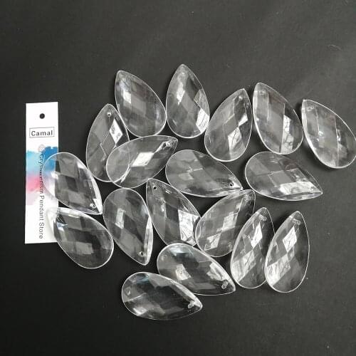Camal 60pcs 38MM Acrylic Crystal Faceted Drop Pendant Chandelier Curtain Wedding Party Lamp Lighting Lamp Christmas Hanging DIY