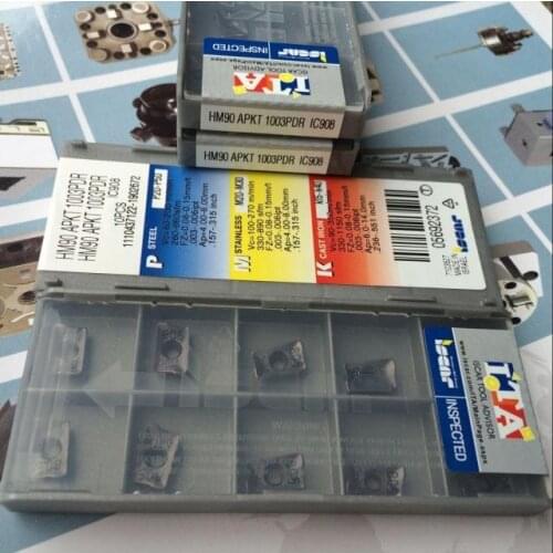 100pcs/Set INSERTS APKT 1003 PDR IC908 Carbide Milling Inserts CNC Tool