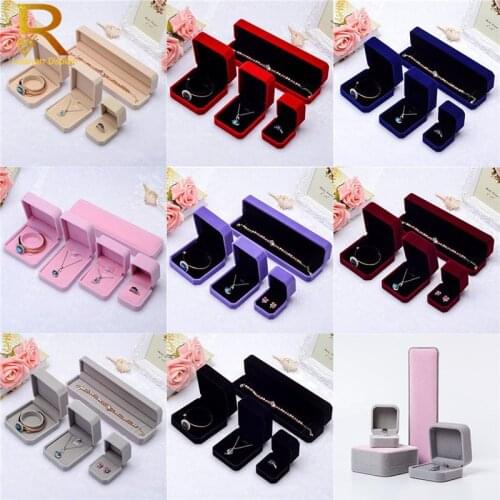 High Quality Jewelry Display Ring Box Pendant Necklace Gift Box Organizer Wedding Ring Storage Box Necklace Bracelet Box