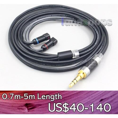LN007105 2.5mm 4.4mm Black 99% Pure PCOCC Earphone Cable For UE11 UE18 pro QDC Gemini Gemini-S Anole V3-C V3-S V6-C