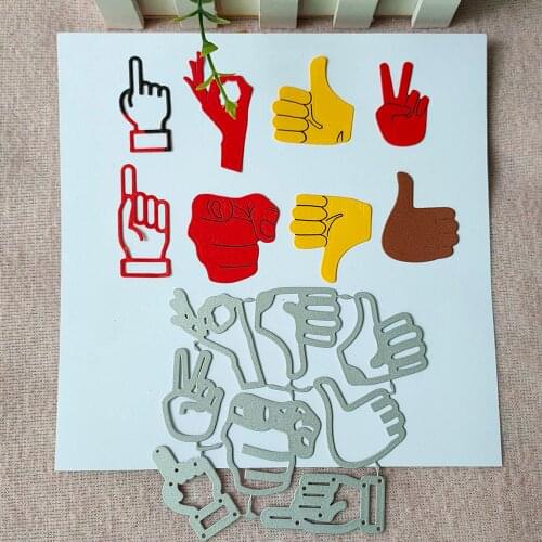 New Hand Gesture Metal Cutting Dies Decorative Scrapbooking Steel Craft Die Cut Embossing Paper Cards Stencils