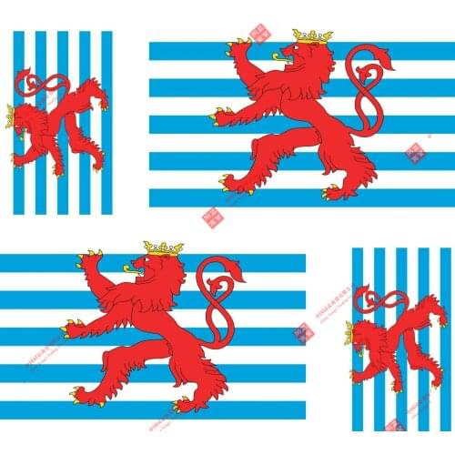 Set of Lifelike 4x Sticker Vinyl Car Bumper Decal Outdoor Lion Moto World Flag Luxembourg Racing Helme Tlaptop Stickers