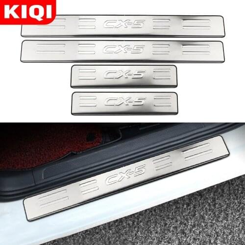 Jameo Auto Stainless Steel 4Pcs/Set Car Door Sill Scuff Plate for Mazda CX-5 Cx5 2017 - 2020 Welcome Pedals Accessories