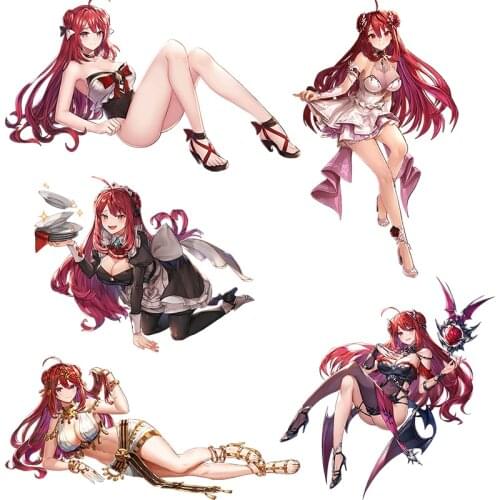 Three Ratels CDM352 Kings Raid Erze Waterproof stickers for moto auto car Gift Bicycle Computer gabinete gamer decals