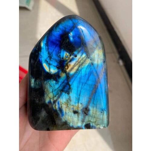 Natural Labrador Crystal Decoration Natural Crystal Reiki Healing 625g