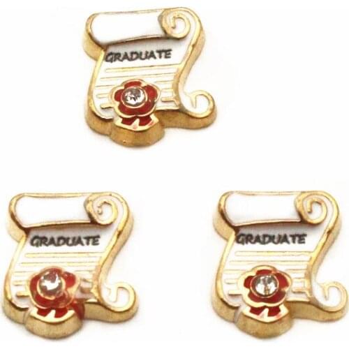 New Arrival 10pcs/lot Floating Charms Certificate of Dr Charms for Floating Memory charms Lockets DIY Jewelry