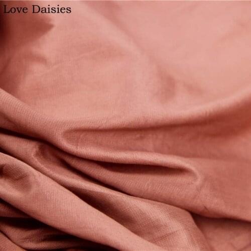 Solid RUST RED 70% Tencel/30% Nylon Ultrathin Opaque Fabric for Summer Dress Blouse Top Skirt Shirt Home Clothes Craft Tissue