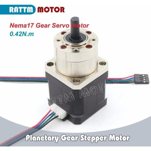 Planetary geared Gearbox Nema17 Stepper Motor 4-lead Stepper Motor Ratio 5.18:1 Planetary Gearbox Step Motor Nema 17 1:5.18