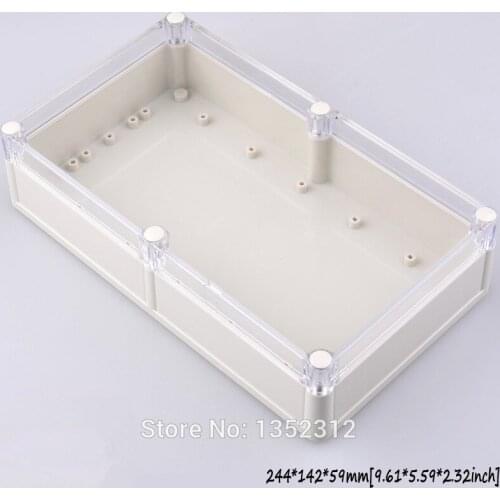 One pcs 244*142*59mm plastic enclosure for electronic junction box abs instrument enclosure housing DIY project box swith box