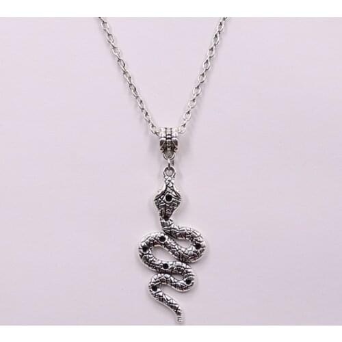 New fashion snake cobra Pendants round cross chain short long Mens Womens silver necklace Jewelry Gift