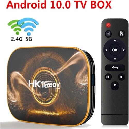 HK1 RBOX Smart TV Box Android 10 Rockchip RK3318 4GB 64GB 32GB H.265 2.4G 5GHz Wifi Bluetooth 4K Set TOP BOX 2GB 16GB