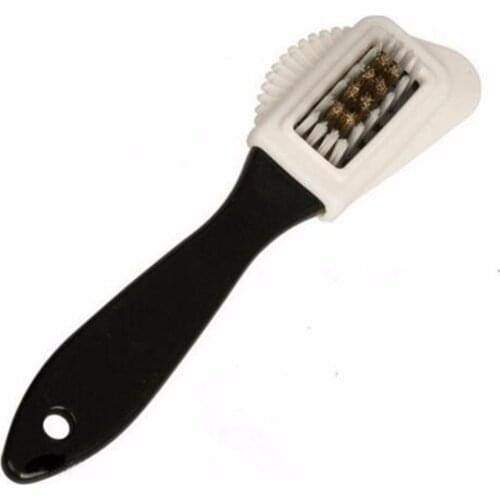 S Shape 3 Side Shoe Cleaning Brush Suede Nubuck Boots Shoes Cleaner Maintainer
