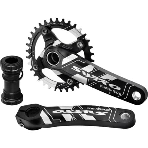 Mountain Bike Crankset 170MM 104BCD MTB Bike Crank 32/34/36/38T Narrow Wide Chainring Sprockets With Bottom Bracket Bike Parts