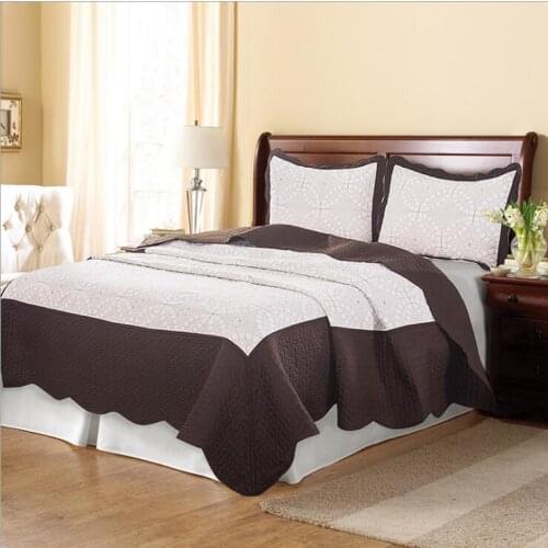 New 100% cotton Quilted American style Bedspread Bed Cover Bed Sheet size 240x260cm blanket Pillowcases 3pcs