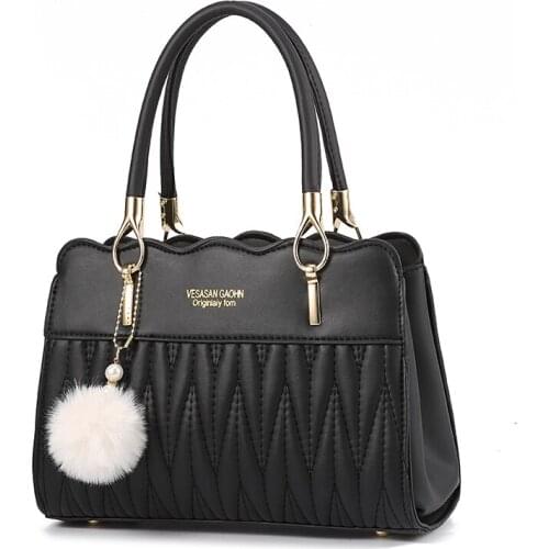 DL046-22 New ladies big bag shoulder bag middle-aged messenger bag simple trend atmospheric rhombus handbag