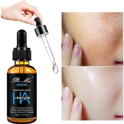 Hyaluronic Acid Face Serum Moisturizing Anti Aging Shrink Pore Essence Acne Treatment Whitening Brighten Facial Skin Care 30ml