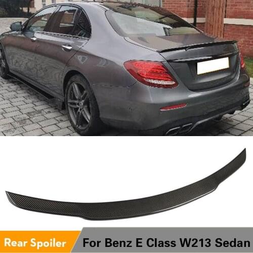 Rear Spoiler Boot Wing for Mercedes-Benz E Class W213 E300 E400 E43 E63 AMG Sedan 4 Door 2016 - 2019 Carbon Fiber Trunk Spoiler