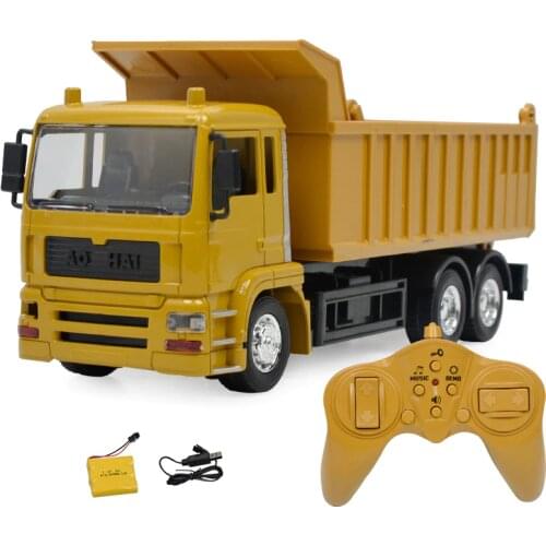1:24 RC Cars 8 channels RC Engineering Truck Beach Toys Transporter For Kids Gift With Music RC Engineering Vehicle