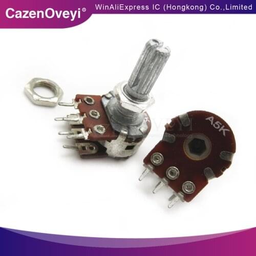 1pcs/lot Foshan radio factory aerospace licensing 148 dual-potentiometer A5K handle length 20MM 25MM flowers In Stock